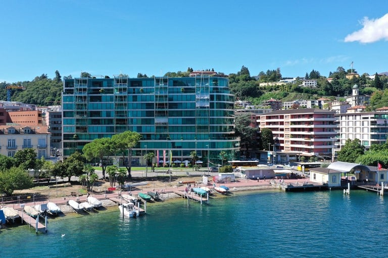 Lugano Region, Palazzo Mantegazza Lugano, Lake Lugano, Ticino, Switzerland