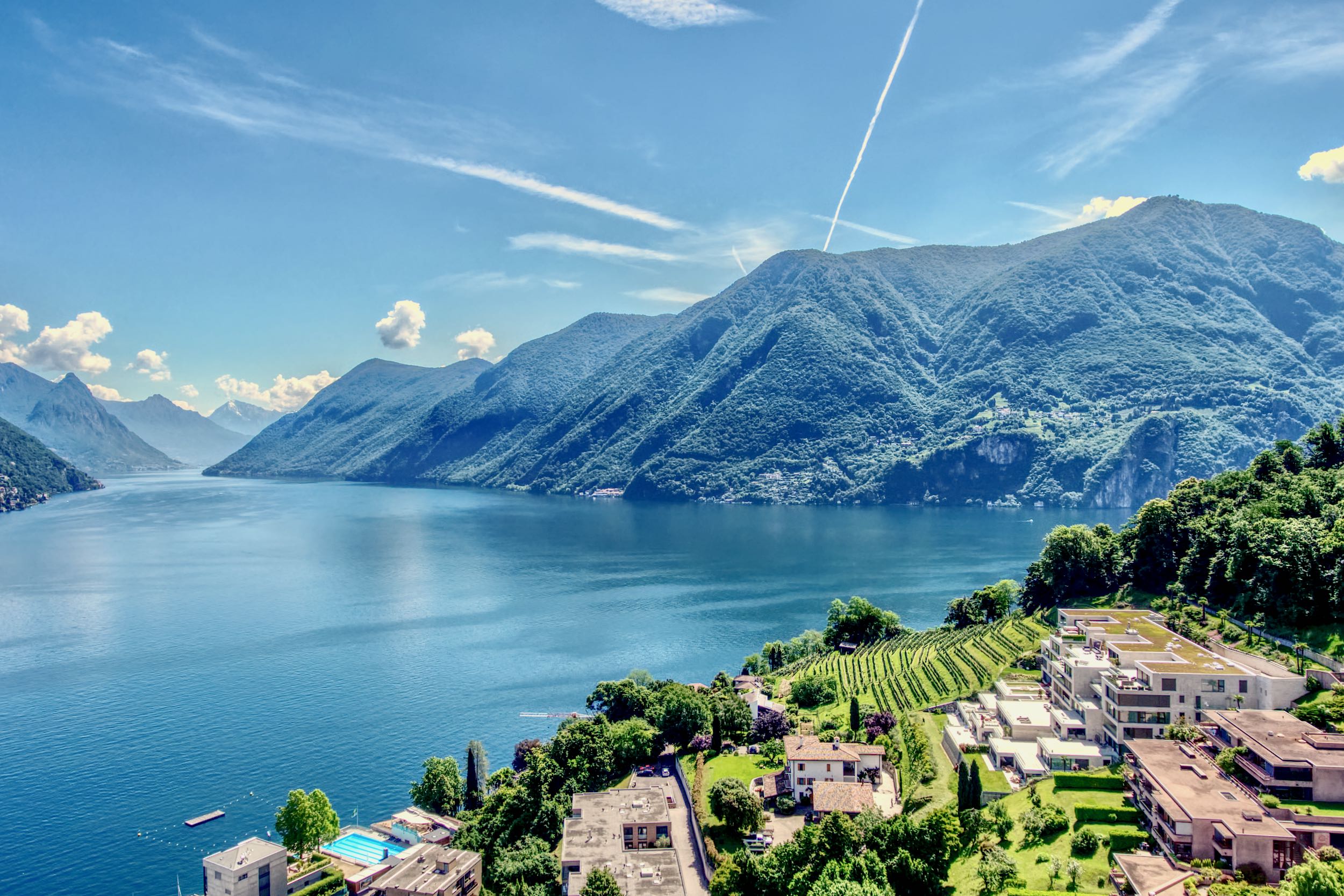 Lugano Paradiso Lake Lugano view, Ticino, Switzerland
