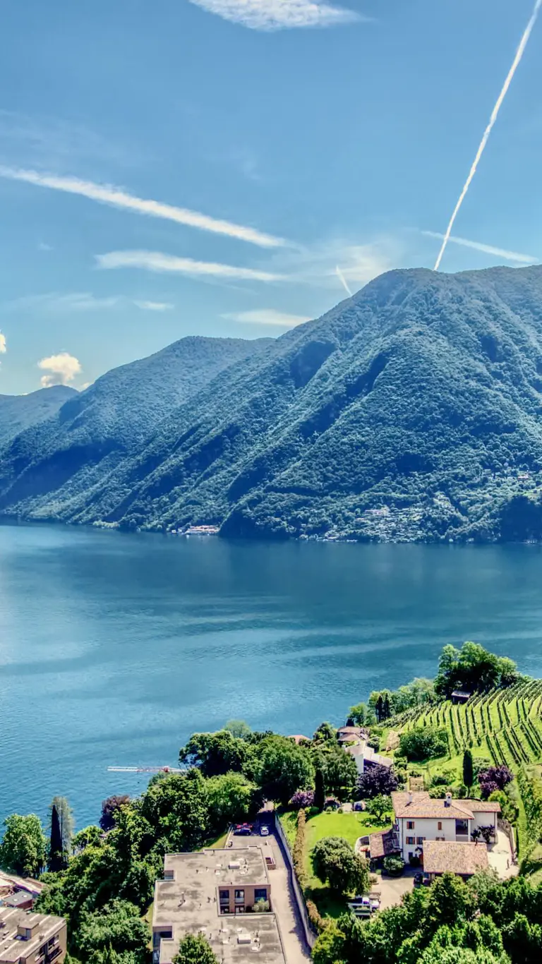 Lugano Paradiso Lake Lugano view, Ticino, Switzerland