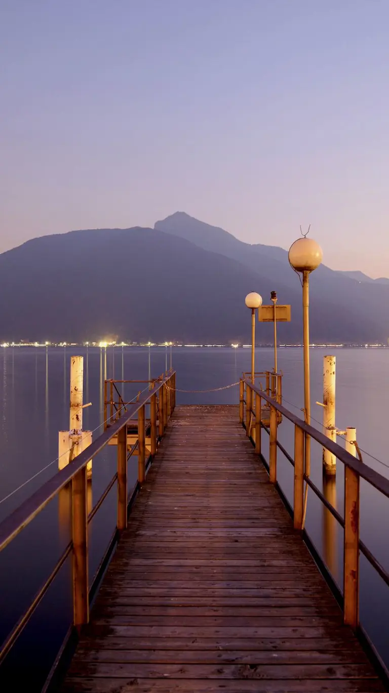 Lugano Region in the evening sun at Lake Lugano, Ticino, Switzerland