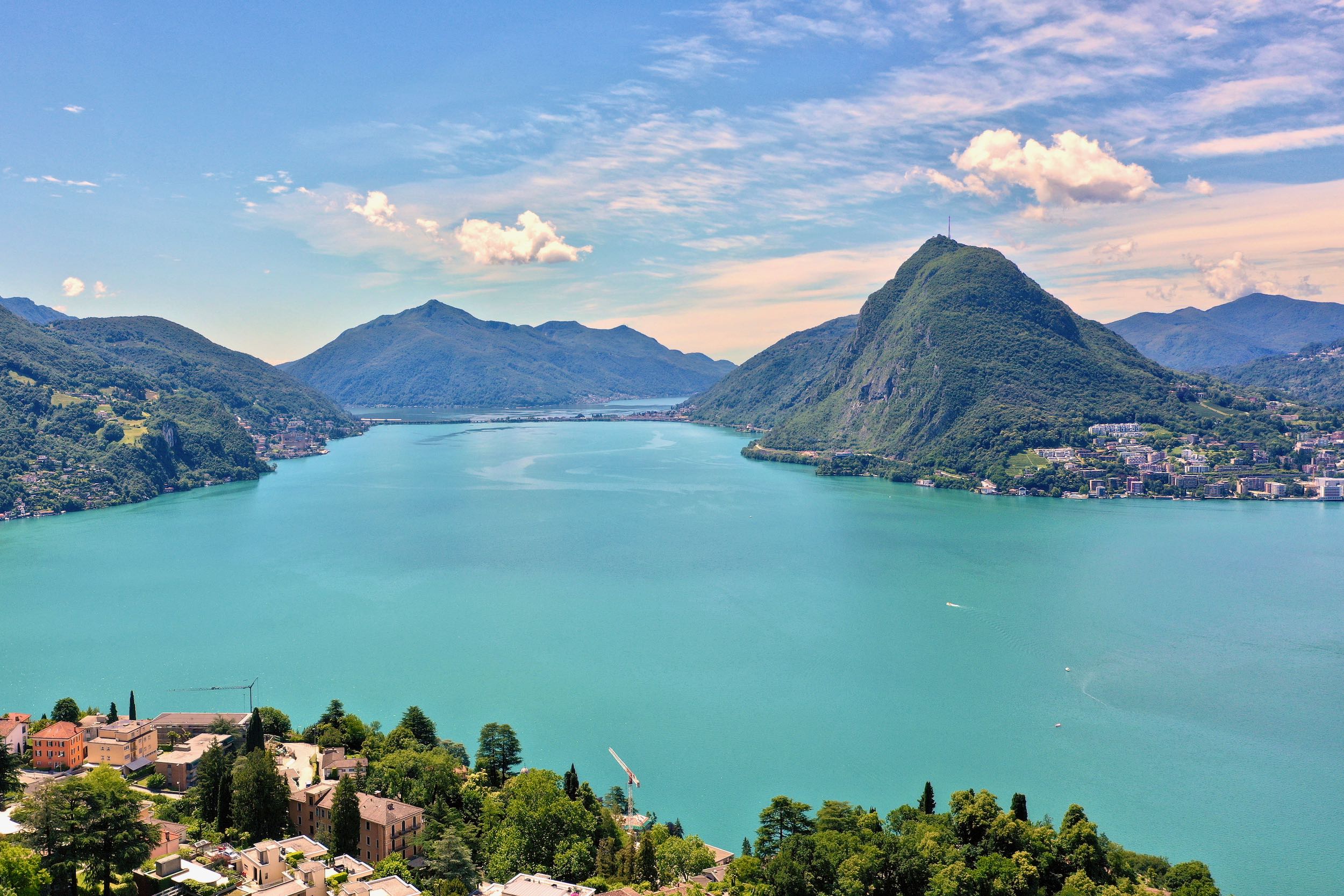 Lugano Region, Lake Lugano view, Ticino, Switzerland