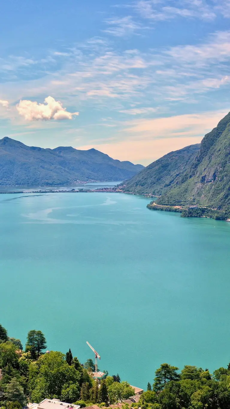 Lugano Region, Lake Lugano view, Ticino, Switzerland