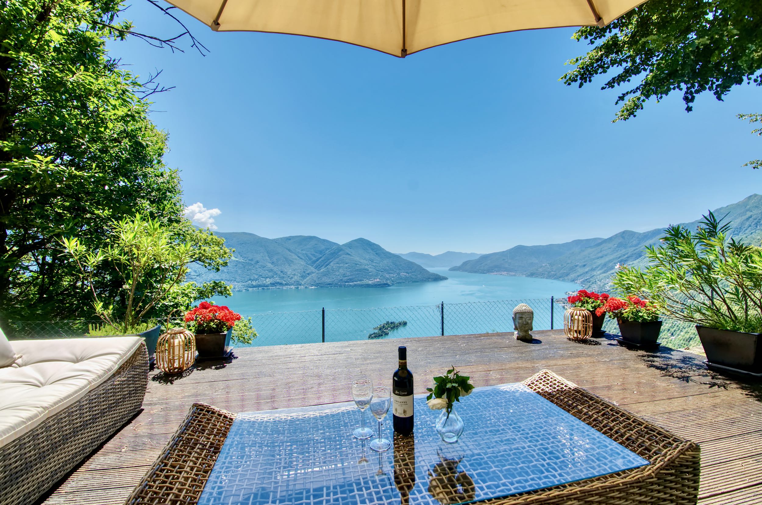 Locarno Region, High above Lake Maggiore view, Ticino, Switzerland 